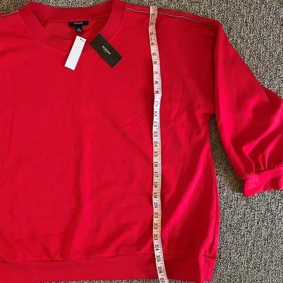 ALFANI Top Real Red Size 3X - Picture 4 of 6